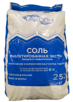 Соль таблетированная  (мешок25кг). универсальная