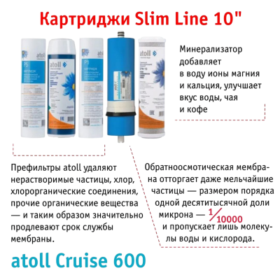 Система обратного осмоса Atoll Cruise 600 фото в интернет-магазине Уралфильтр UralFilter