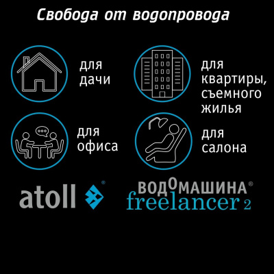 Водомашина Atoll Freelancer White осмос и нагрев фото в интернет-магазине Уралфильтр UralFilter
